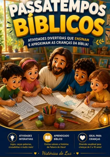 Capa do bônus Passatempos Bíblicos — Atividades divertidas que ensinam e aproximam as crianças da Bíblia